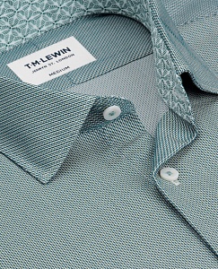 Картинка Micro Dogtooth Green Single Cuff Shirt