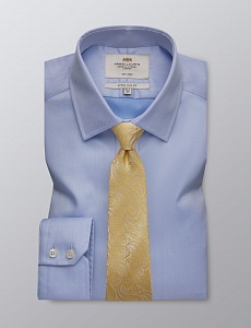 Картинка Men's Formal Blue Fine Twill Extra Slim Fit Shirt