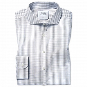 Картинка Super slim fit non-iron 4-way stretch navy shirt