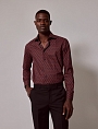 картинка Piccadilly Navy & Brown Geometric Chains Slim Shirt от магазина  Fineshirt 