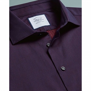 Картинка Super slim fit micro diamond purple shirt