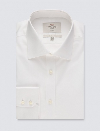 картинка Men's Formal White Twill Classic Fit Non Iron Shirt от магазина  Fineshirt 