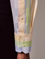 картинка Brandon Blue & Yellow Multi Check Slim Shirt-High Collar от магазина  Fineshirt 
