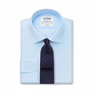 Картинка Non-Iron Regular Fit Blue Oxford Button Cuff Shirt