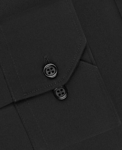 Картинка Black Poplin Super Fitted Button Cuff Shirt