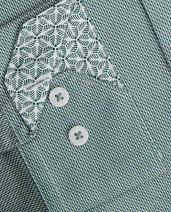 Картинка Micro Dogtooth Green Single Cuff Shirt