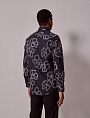 картинка Brandon Navy & White Floral Slim Diamond Weave Shirt - Mid-Collar от магазина  Fineshirt 