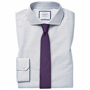 Картинка Super slim fit non-iron 4-way stretch navy shirt