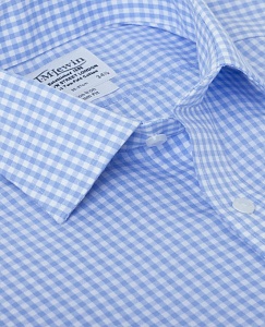 Картинка Non-Iron Blue Gingham Slim Fit Shirt