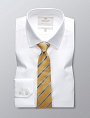 картинка Mens Formal White Herringbone Slim Fit Shirt Single Cuff Easy Iron от магазина  Fineshirt 