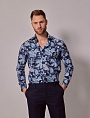 картинка Brandon Navy & Blue Modern Paisley Slim Shirt — Mid-Collar от магазина  Fineshirt 