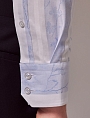 картинка Brandon Blue & White Stripe Jacquard Slim Shirt - Mid-Collar от магазина  Fineshirt 
