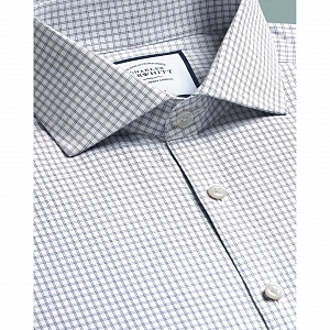 Картинка Super slim fit non-iron 4-way stretch navy shirt