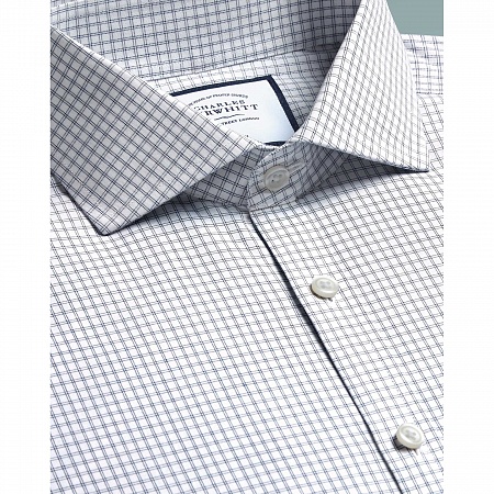картинка Super slim fit non-iron 4-way stretch navy shirt от магазина  Fineshirt 