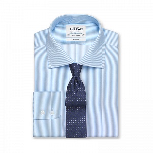 Картинка Non-Iron Blue Bengal Stripe Regular Fit Shirt