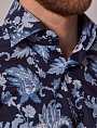 картинка Brandon Navy & Blue Modern Paisley Slim Shirt — Mid-Collar от магазина  Fineshirt 